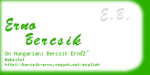 erno bercsik business card